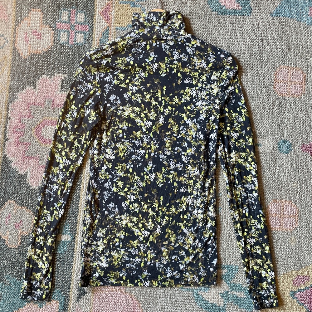 Cos Floral Print Long Sleeve Turtleneck
